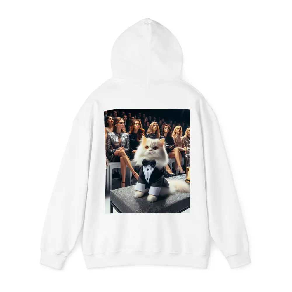 Persian Cat Tuxedo Fashion Show Audience – Hoodies