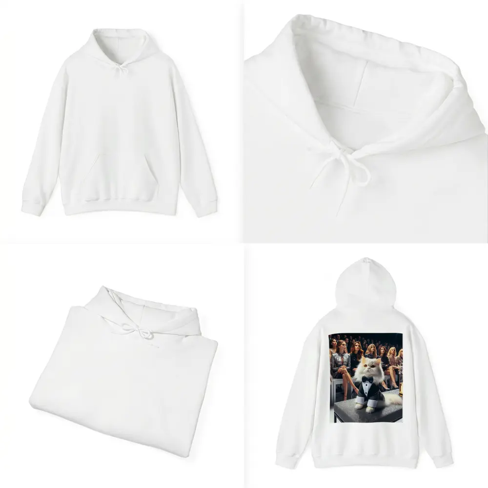 Persian Cat Tuxedo Fashion Show Audience – Hoodies