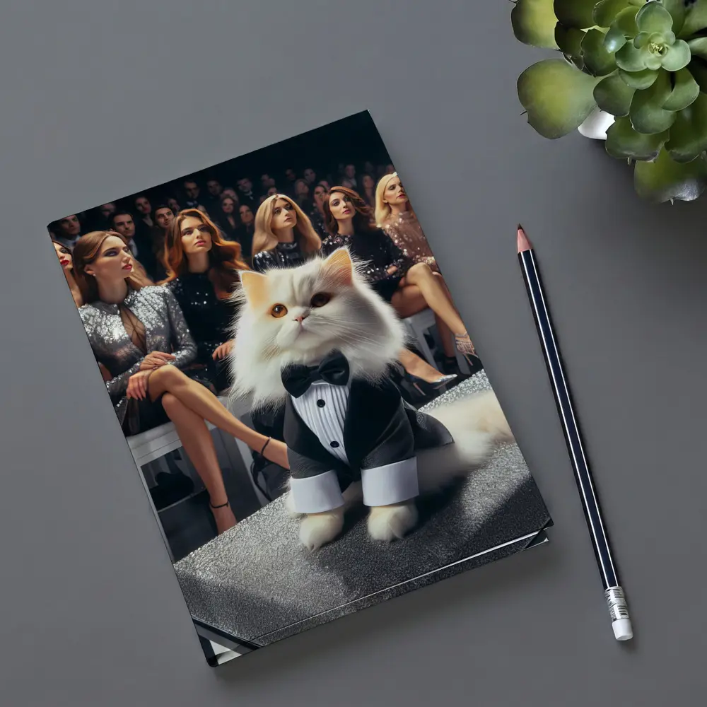 Persian Cat Tuxedo Fashion Show Audience – Notebooks