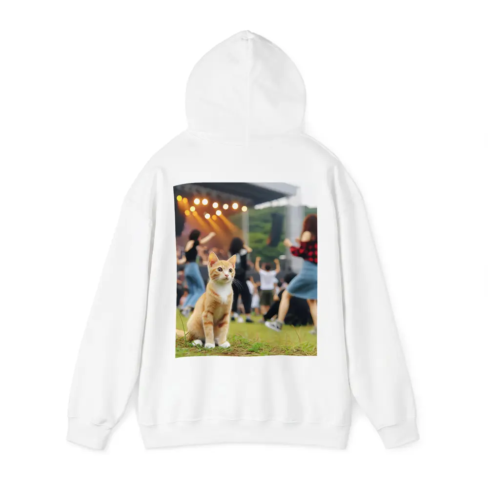 Orange Tabby Kitten at Outdoor Music Festival – Hoodies