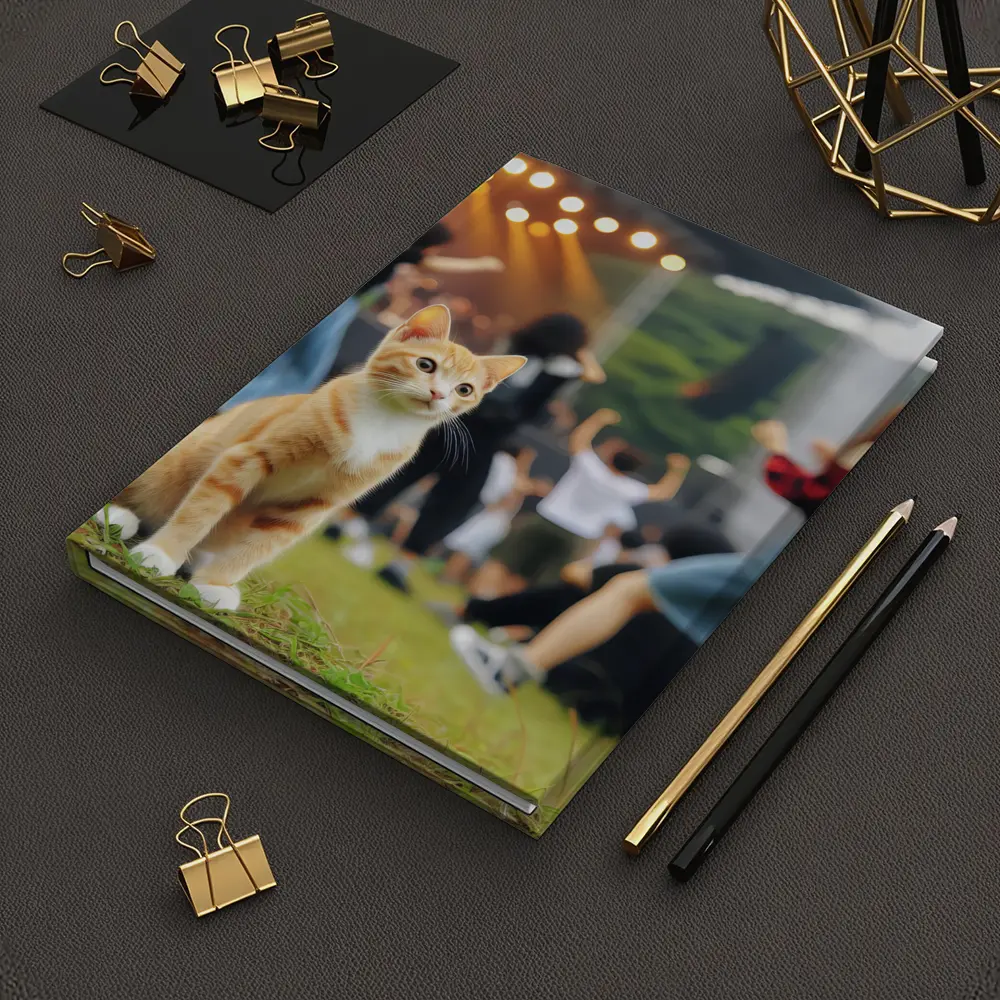 Orange Tabby Kitten at Outdoor Music Festival – Notebooks