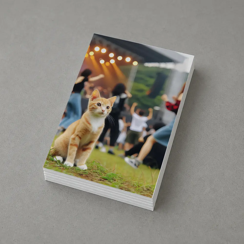 Orange Tabby Kitten at Outdoor Music Festival – Postcards