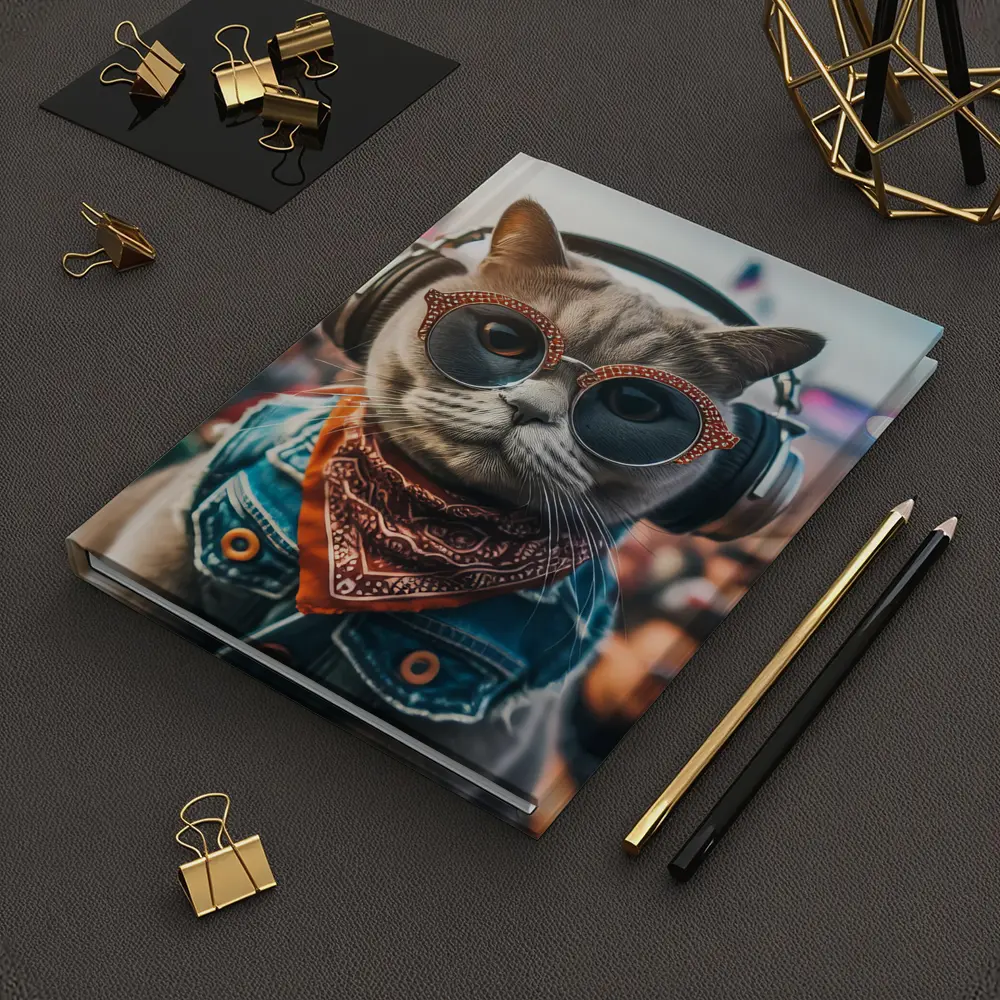 Cool Cat DJ Headphones Music Festival Crowd – Notebooks