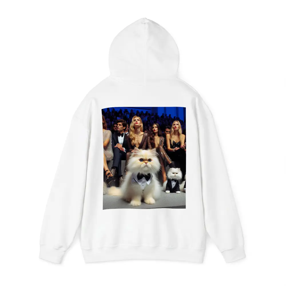 Persian Cats In Tuxedos At Fashion Show – Hoodies