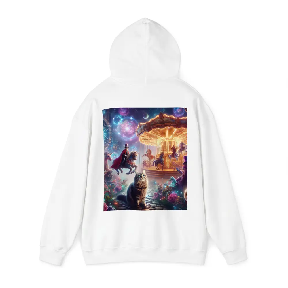 Fantasy Cats Magical Carousel Night Scene – Hoodies
