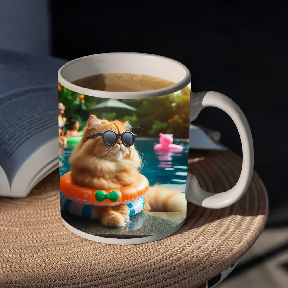 Persian Cat Sunglasses Pool Party Summer – Mugs