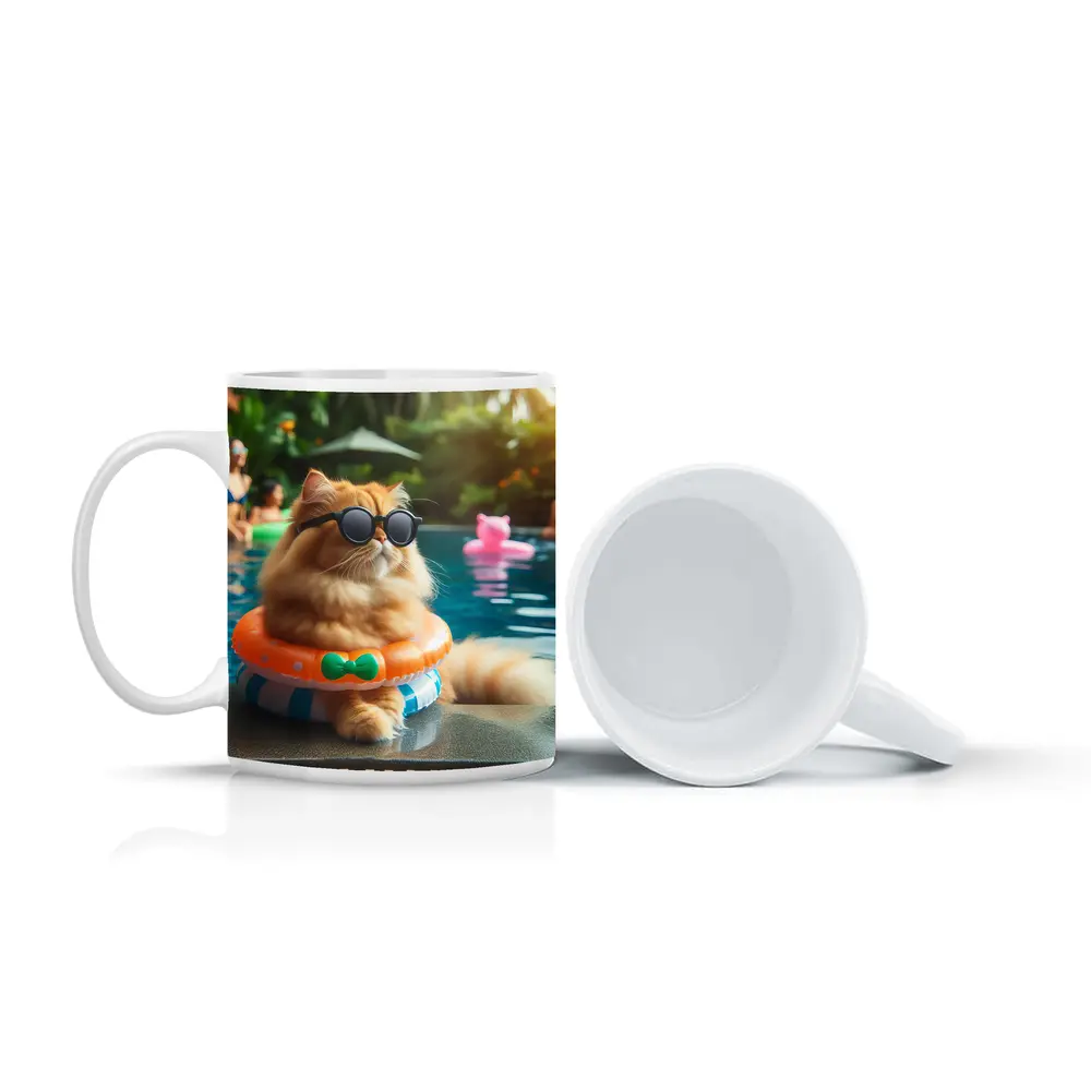 Persian Cat Sunglasses Pool Party Summer – Mugs