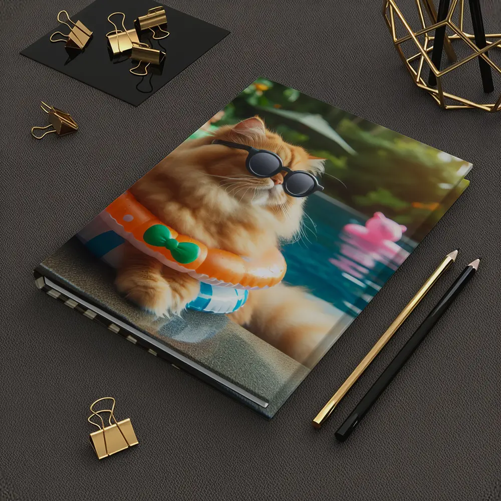 Persian Cat Sunglasses Pool Party Summer – Notebooks