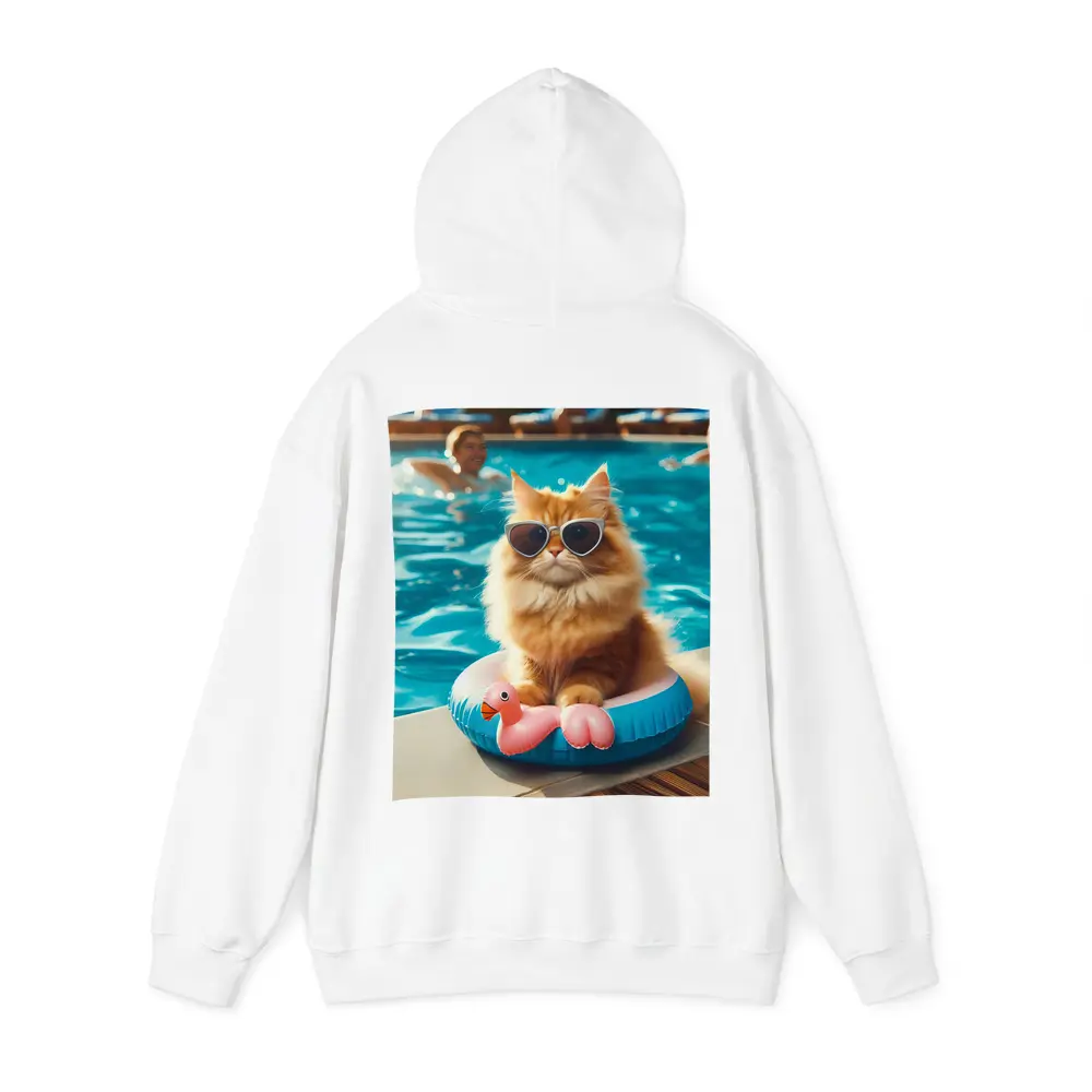 Orange Persian Cat Sunglasses Pool Summer – Hoodies