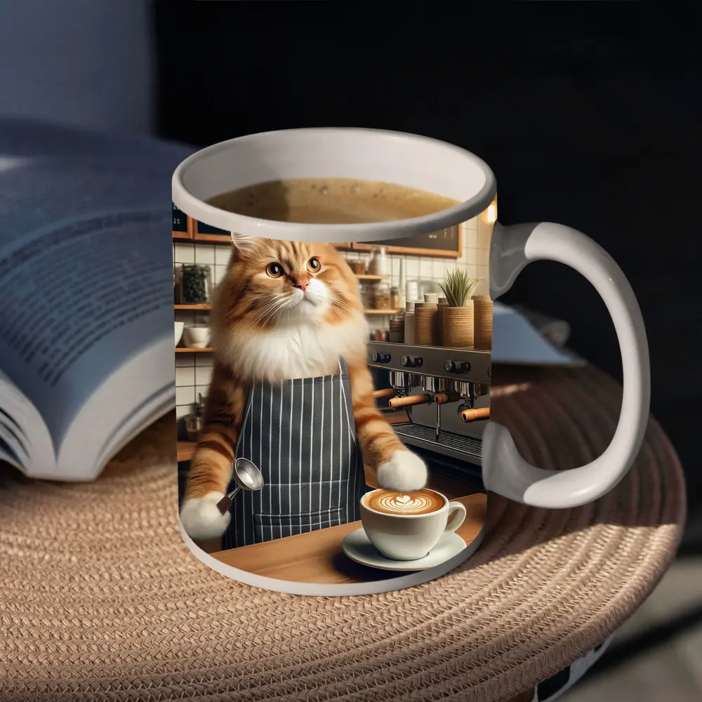 Orange Cat Barista Coffee Shop Cafe – Mugs