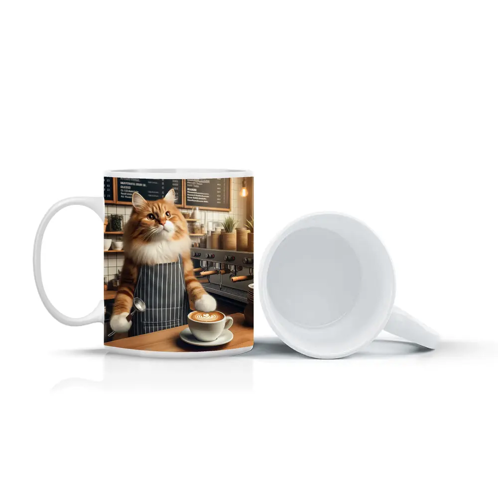 Orange Cat Barista Coffee Shop Cafe – Mugs