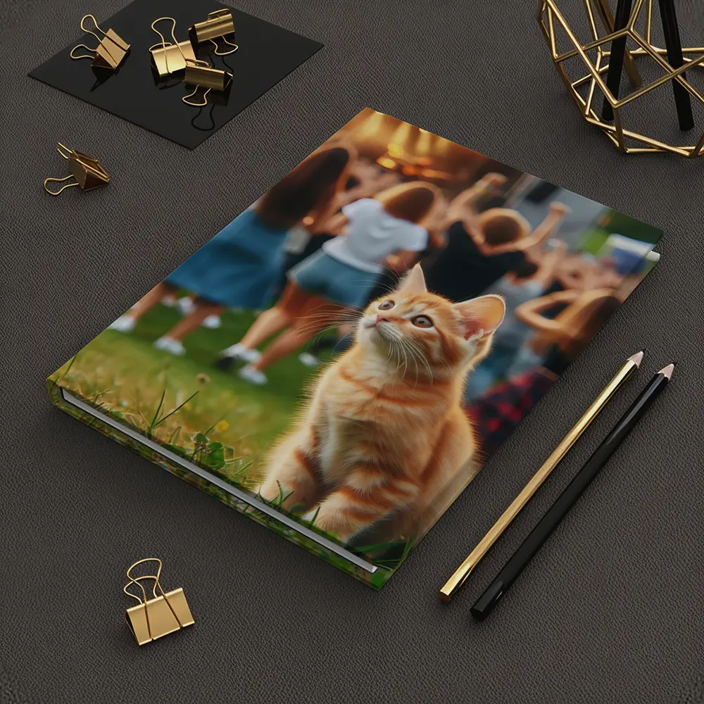 Orange Tabby Kitten at Outdoor Music Festival – Notebooks