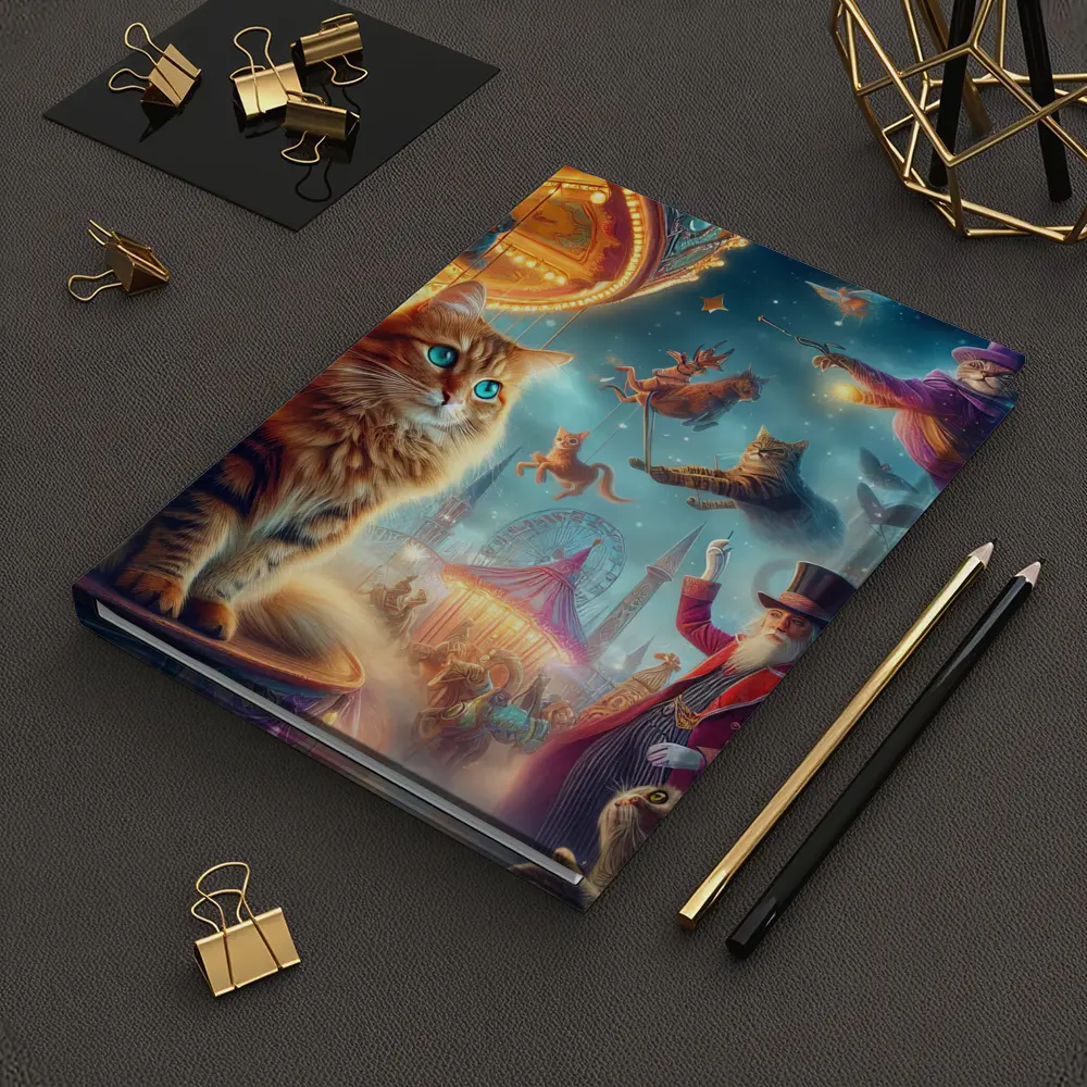 Orange Cat Fantasy Circus Carnival Night – Notebooks
