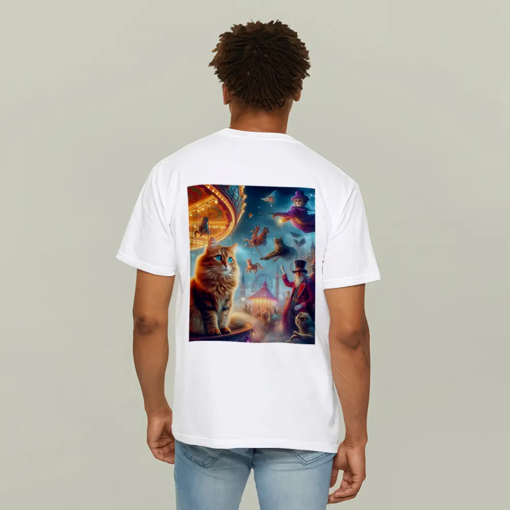 Orange Cat Fantasy Circus Carnival Night – T-Shirts