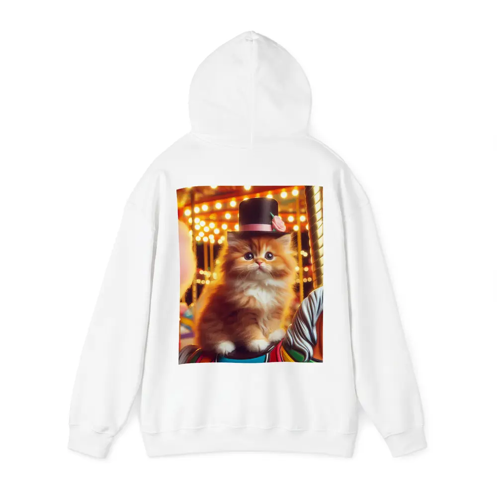 Fluffy Orange Kitten Top Hat Carousel – Hoodies