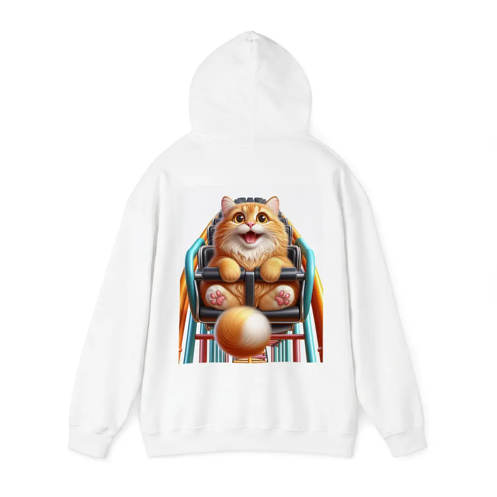 Happy Orange Cat Riding Roller Coaster – Hoodies