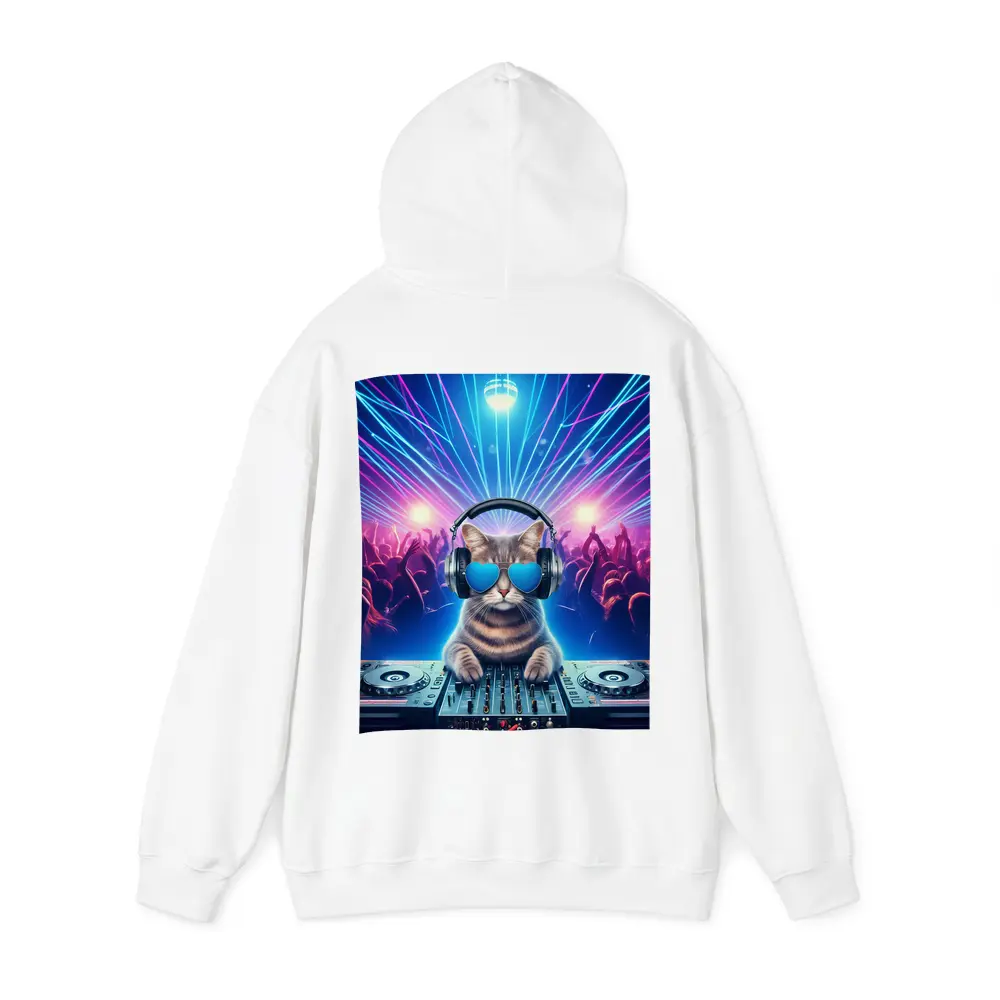DJ Cat Spinning Decks Disco Party – Hoodies