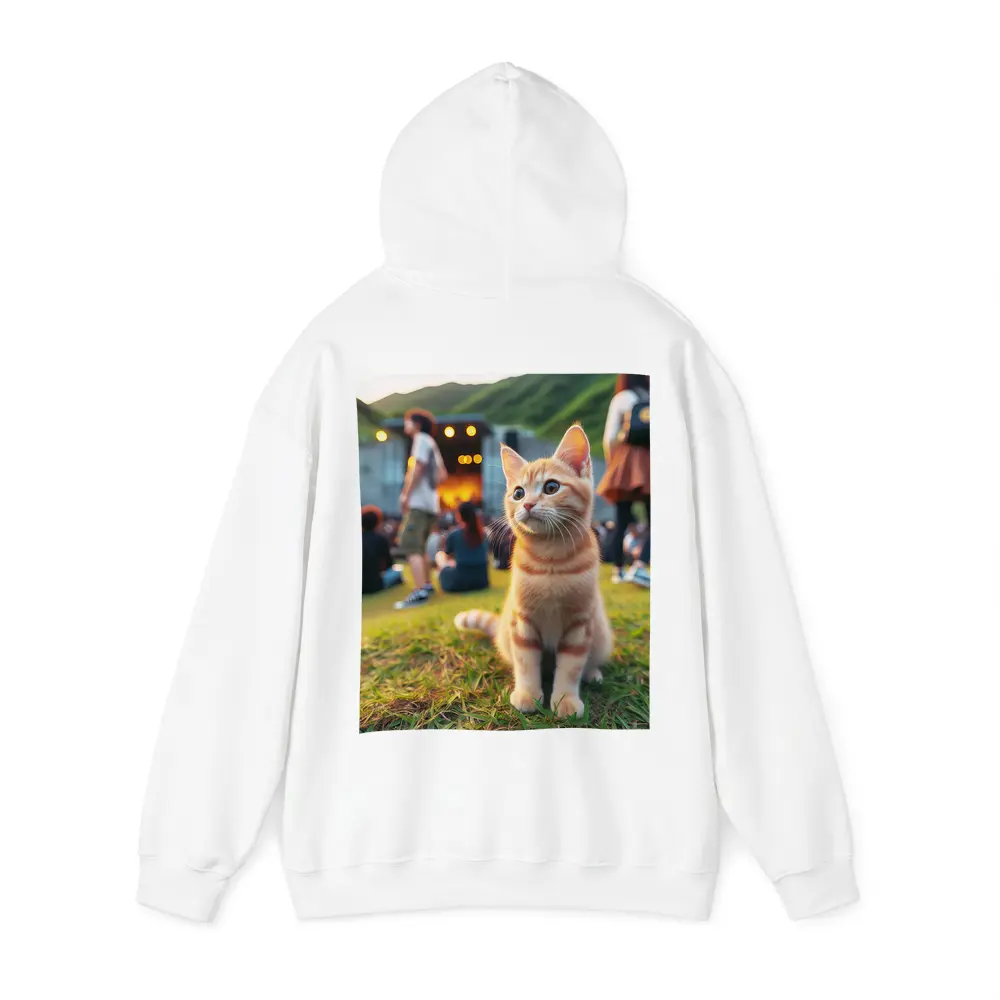 Orange Tabby Kitten at Outdoor Music Festival – Hoodies