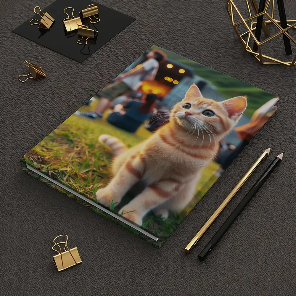 Orange Tabby Kitten at Outdoor Music Festival – Notebooks
