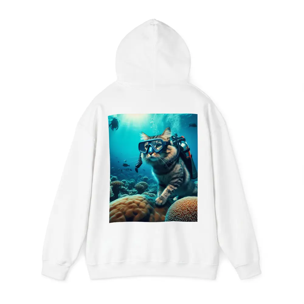 Tabby Cat Scuba Diving Coral Reef Underwater – Hoodies