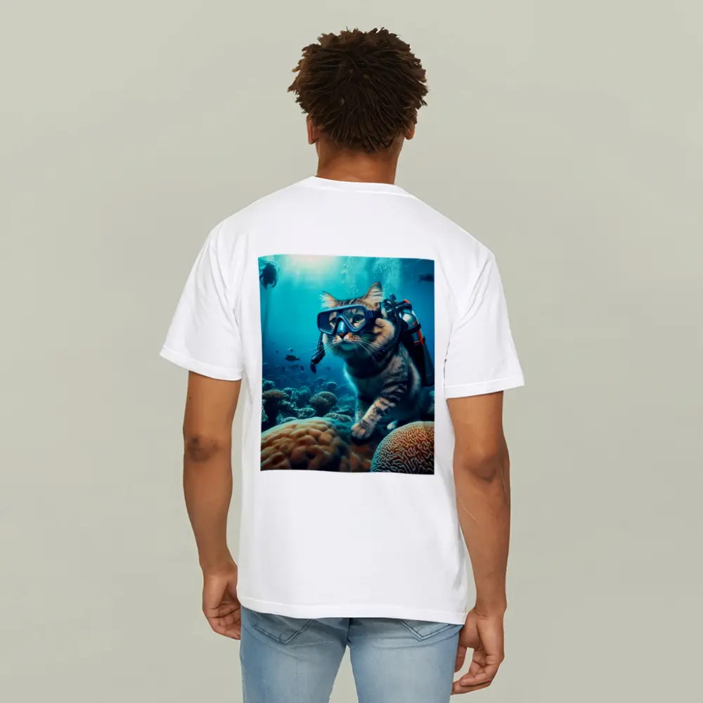 Tabby Cat Scuba Diving Coral Reef Underwater – T-Shirts
