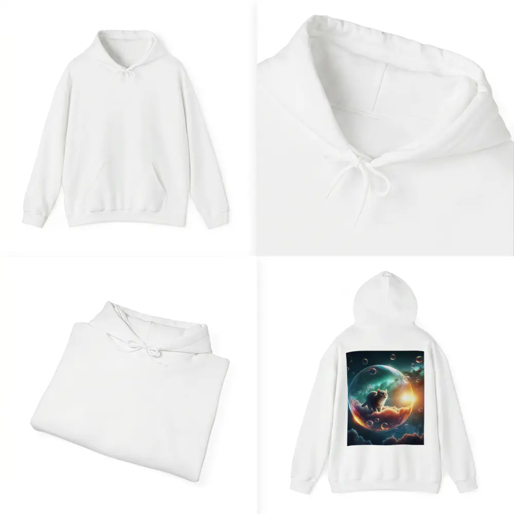 Cat Inside Bubble Cosmic Dream Sky – Hoodies