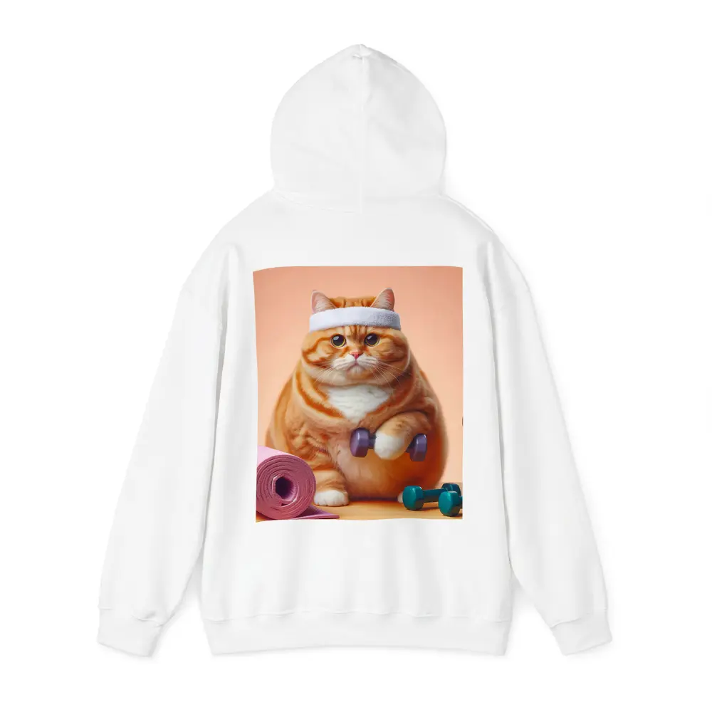 Chubby Orange Cat Workout Fitness Gym – Hoodies