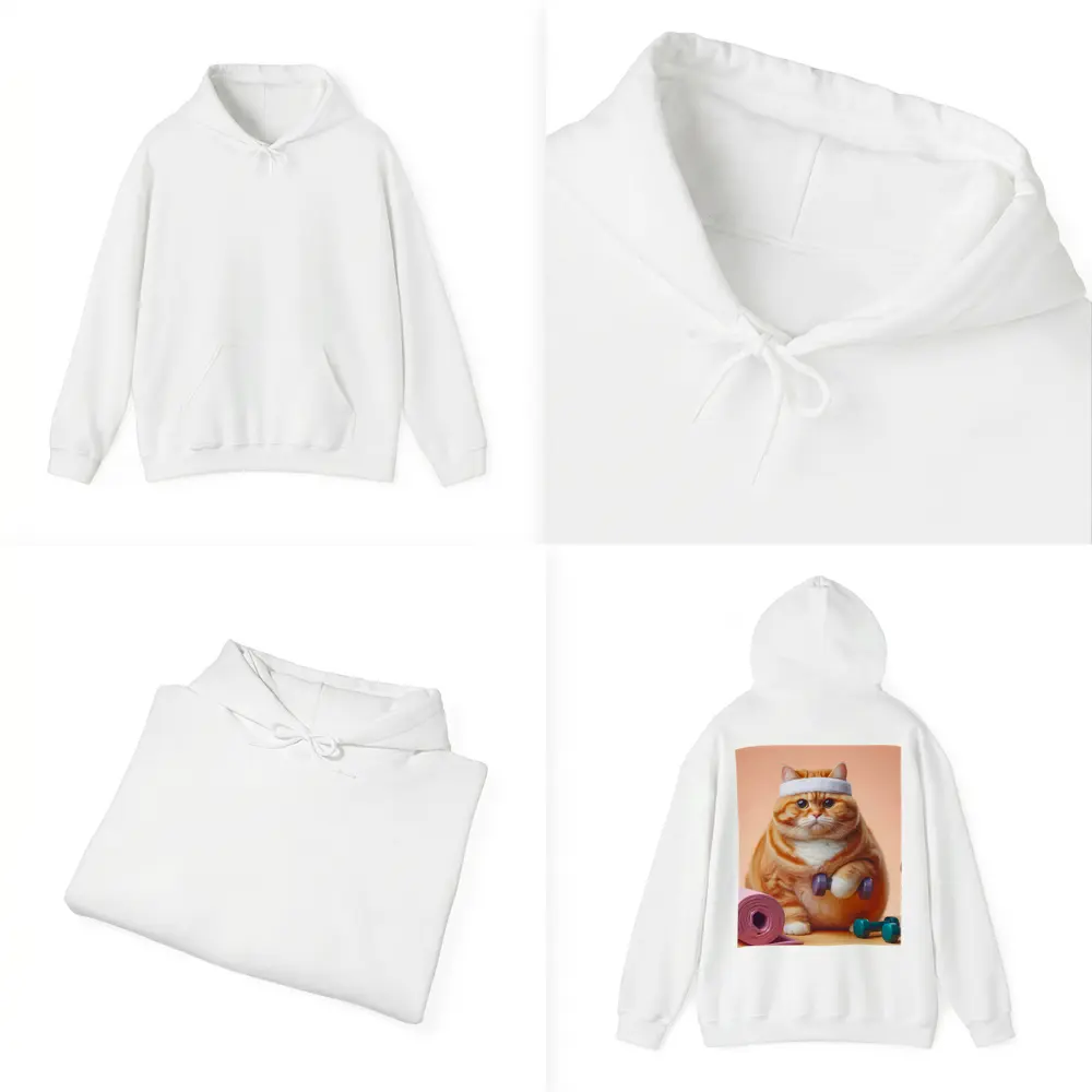 Chubby Orange Cat Workout Fitness Gym – Hoodies