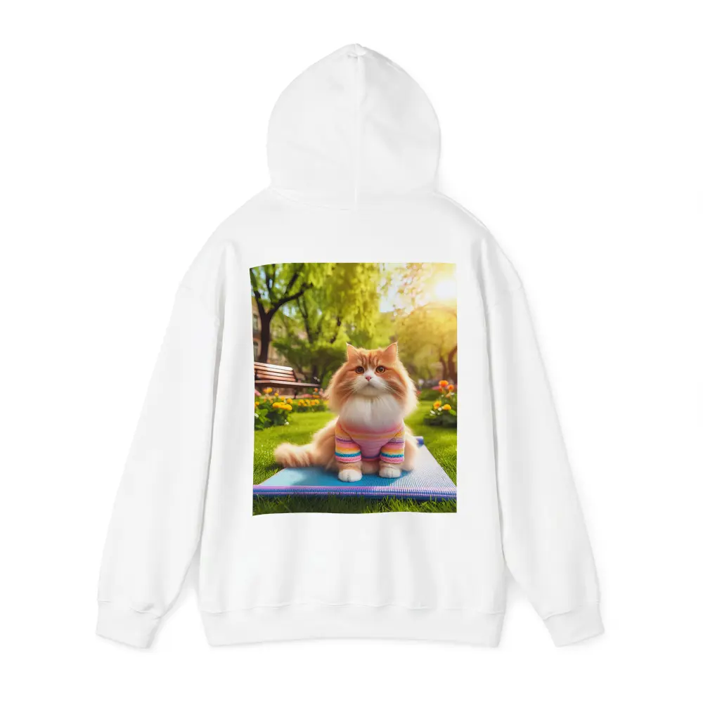 Fluffy Orange Cat Yoga Mat Park – Hoodies