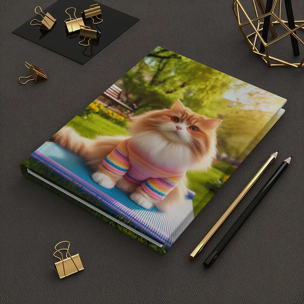 Fluffy Orange Cat Yoga Mat Park – Notebooks