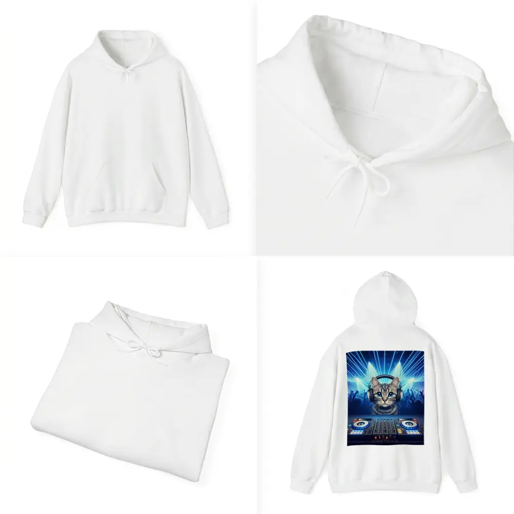 Tabby Cat DJ Neon Club Party – Hoodies