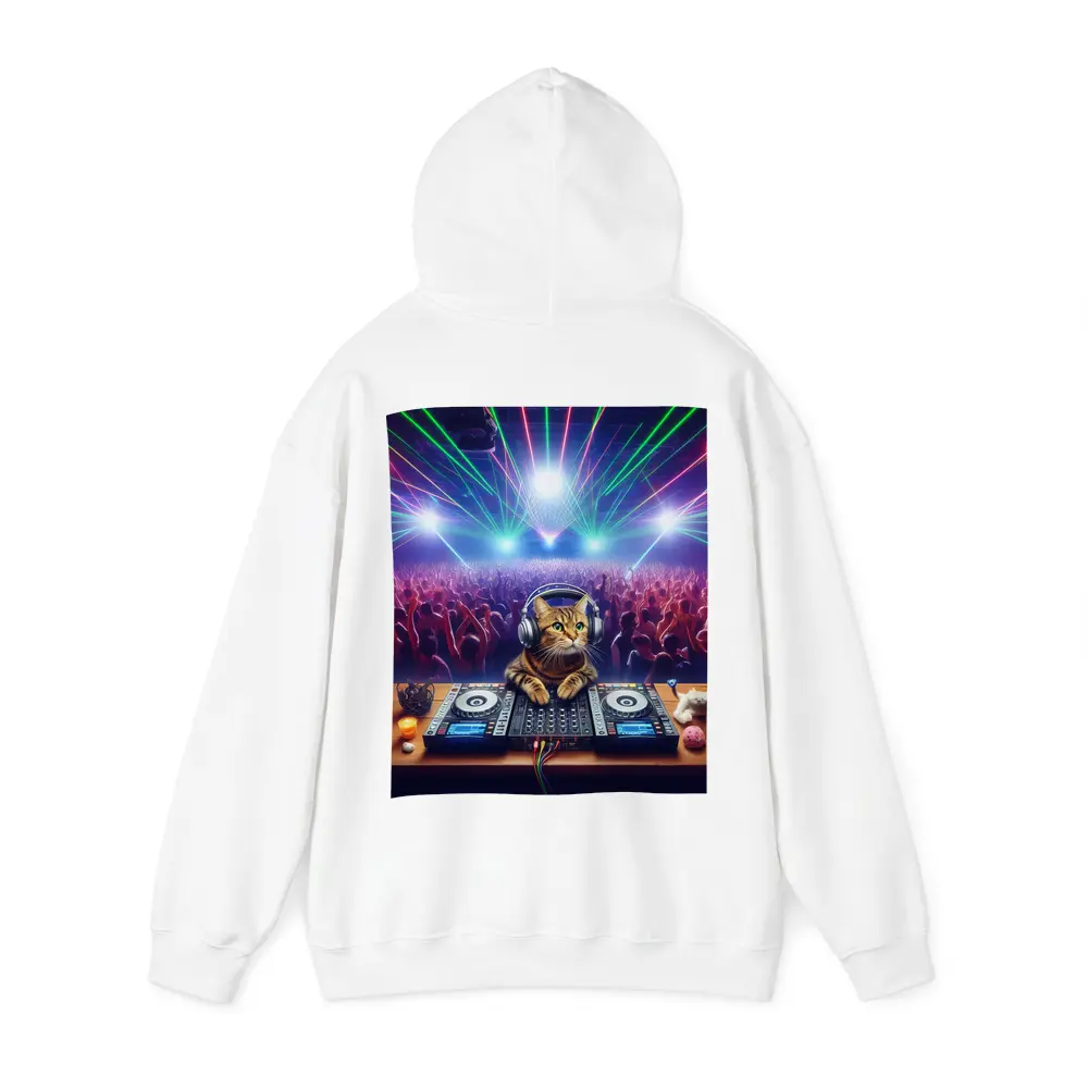 Tabby Cat DJ Spinning at Neon Club – Hoodies