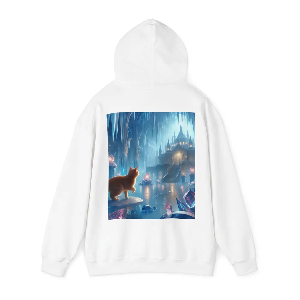 Orange Cat Fantasy Ice Crystal Palace – Hoodies
