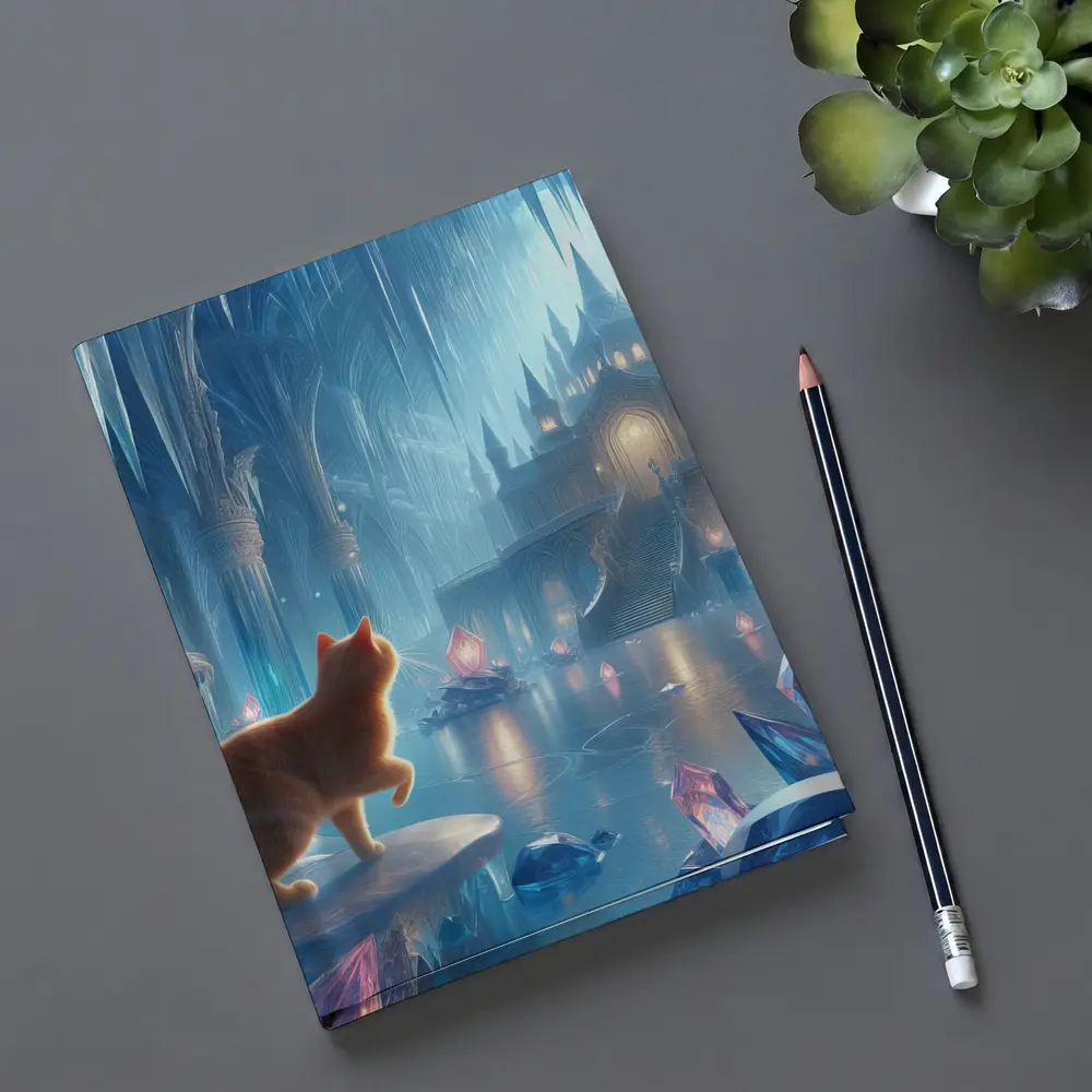 Orange Cat Fantasy Ice Crystal Palace – Notebooks