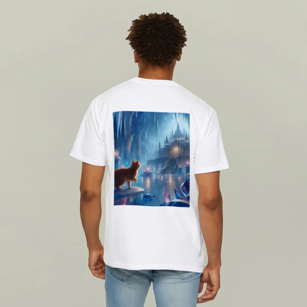 Orange Cat Fantasy Ice Crystal Palace – T-Shirts