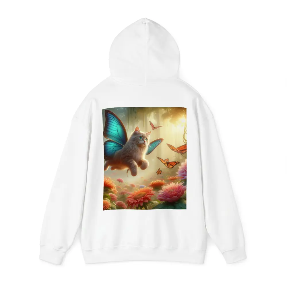 Fantasy Cat Butterfly Wings Floral Forest – Hoodies