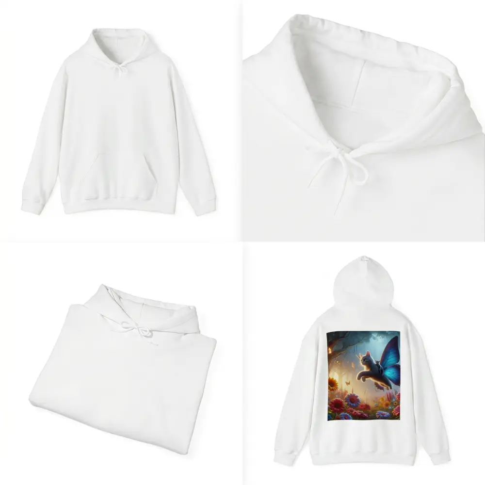 Flying Cat Butterfly Wings Enchanted Forest – Hoodies