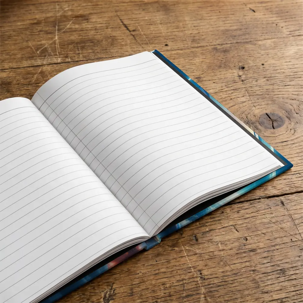 Orange Cat Standing on Cosmic Planet Space – Notebooks