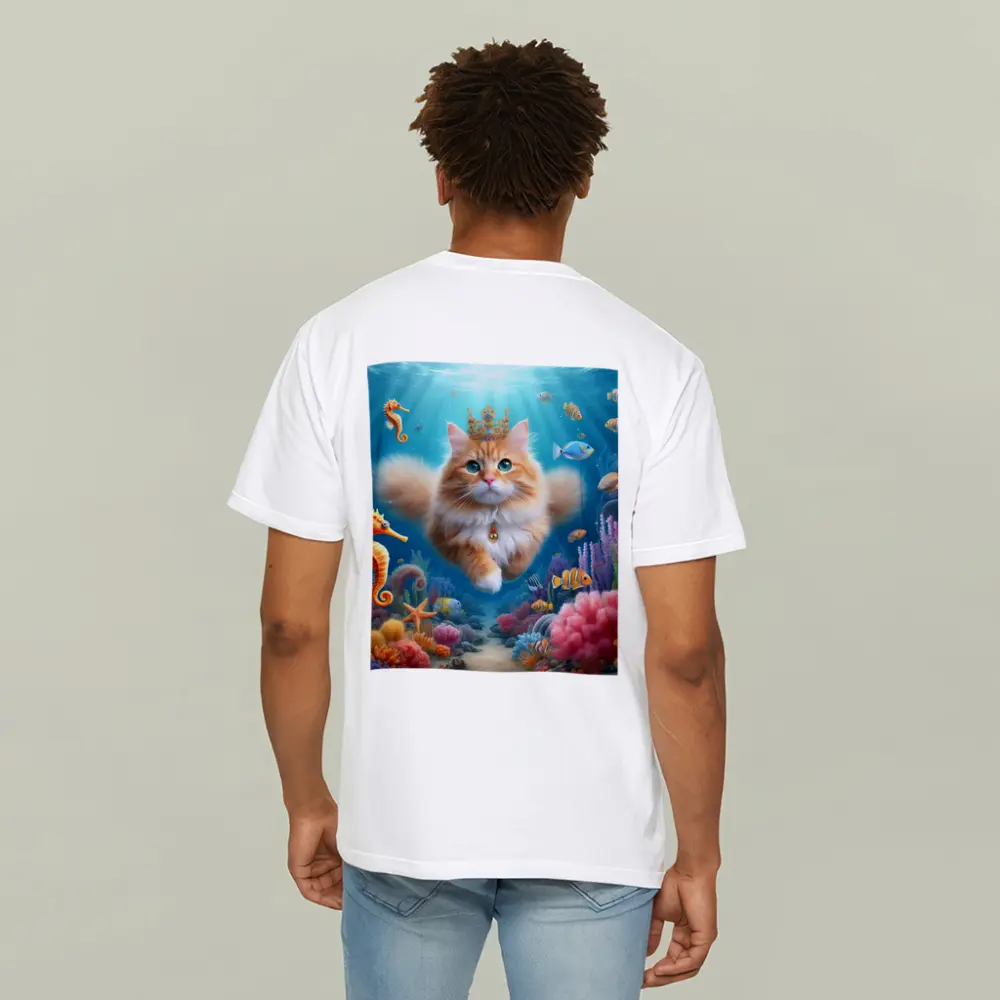 Orange Cat Crown Underwater Ocean Coral Reef – T-Shirts