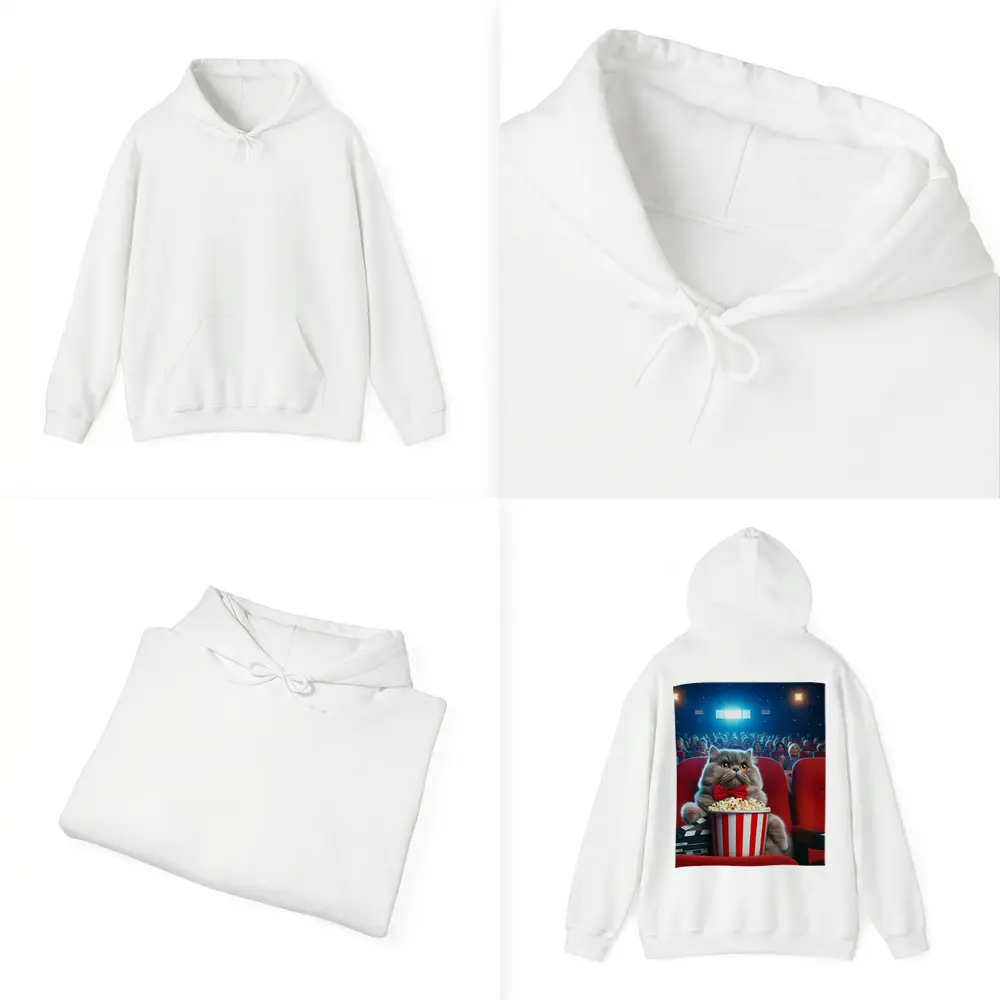 Persian Cat Cinema Popcorn Movie Night – Hoodies