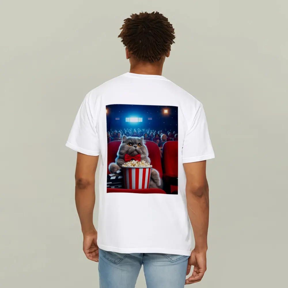 Persian Cat Cinema Popcorn Movie Night – T-Shirts
