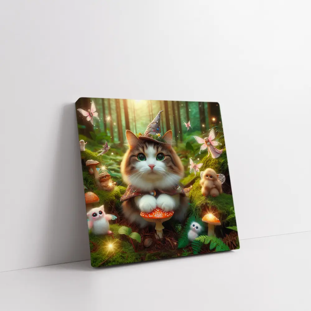 Wizard Cat Fairy Forest Magical Creatures – Wall Art