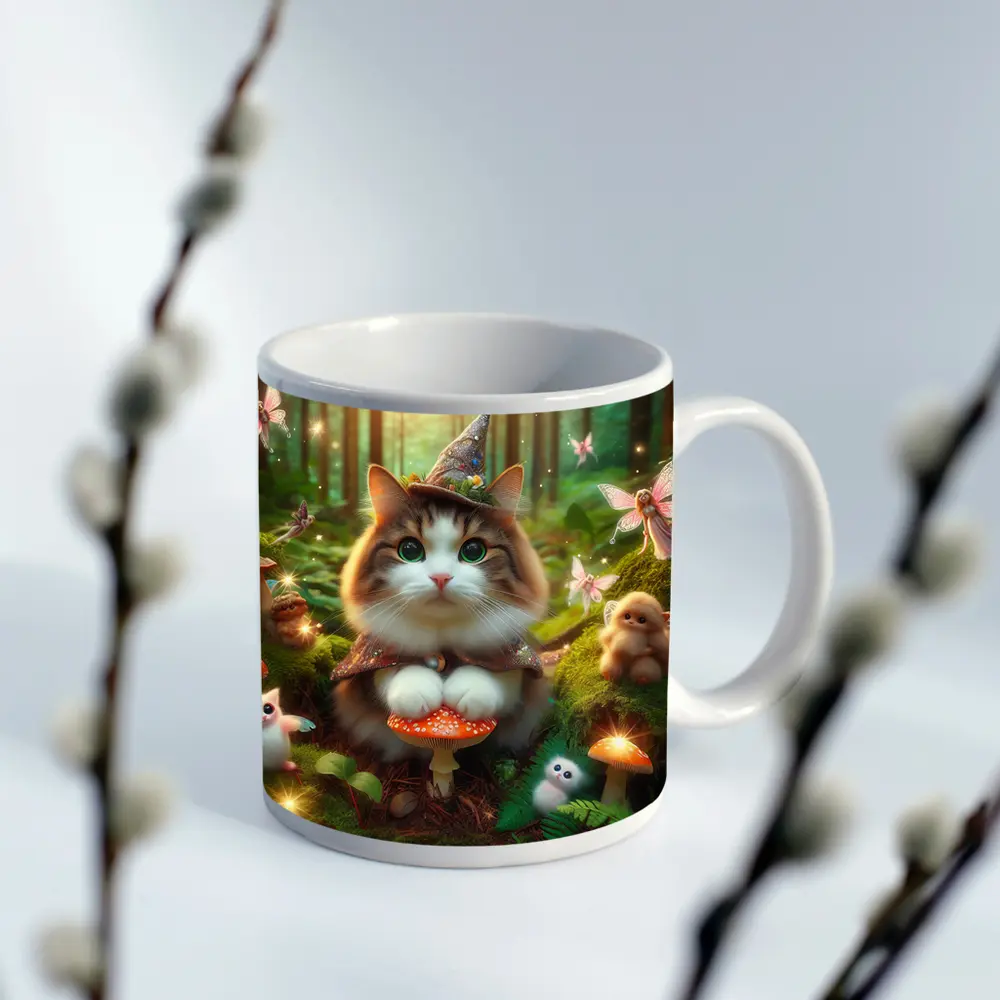 Wizard Cat Fairy Forest Magical Creatures – Mugs