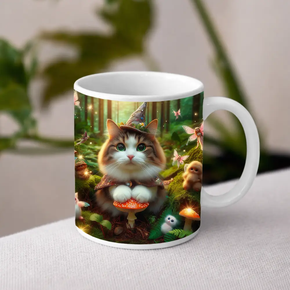 Wizard Cat Fairy Forest Magical Creatures – Mugs