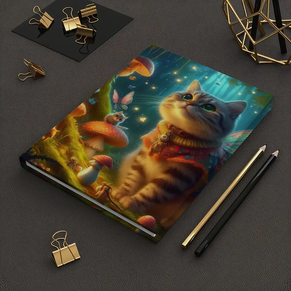 Fantasy Cat Fairy Enchanted Mushroom Forest – Notebooks