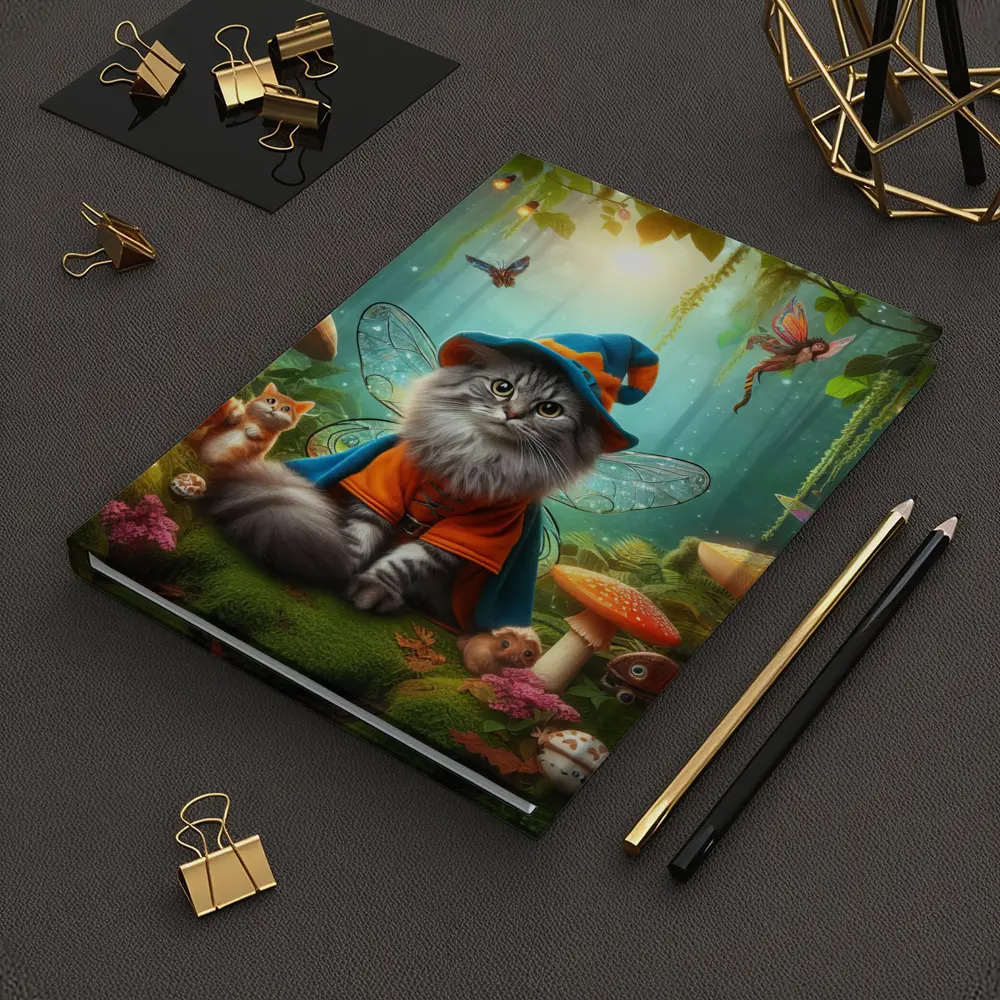Wizard Cat Fairy Forest Mushroom Fantasy – Notebooks