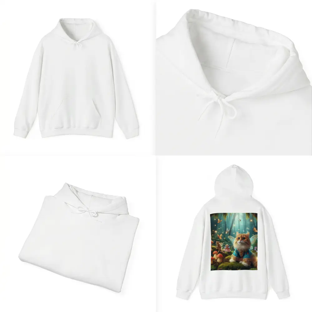 Fairy Cat With Wings In Enchanted Forest – Hoodies