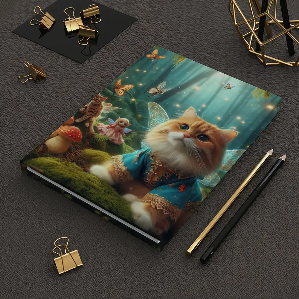 Fairy Cat With Wings In Enchanted Forest – Notebooks