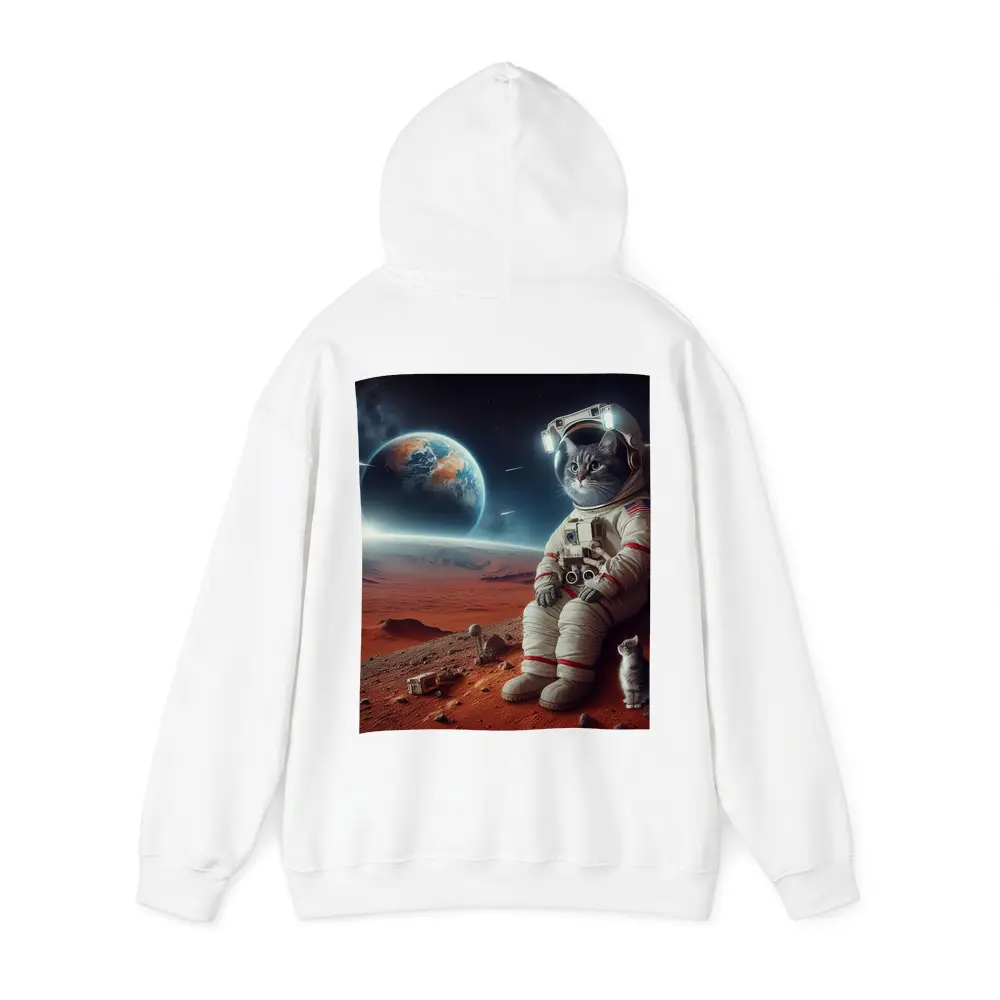Cat Astronaut On Mars Surface Space – Hoodies