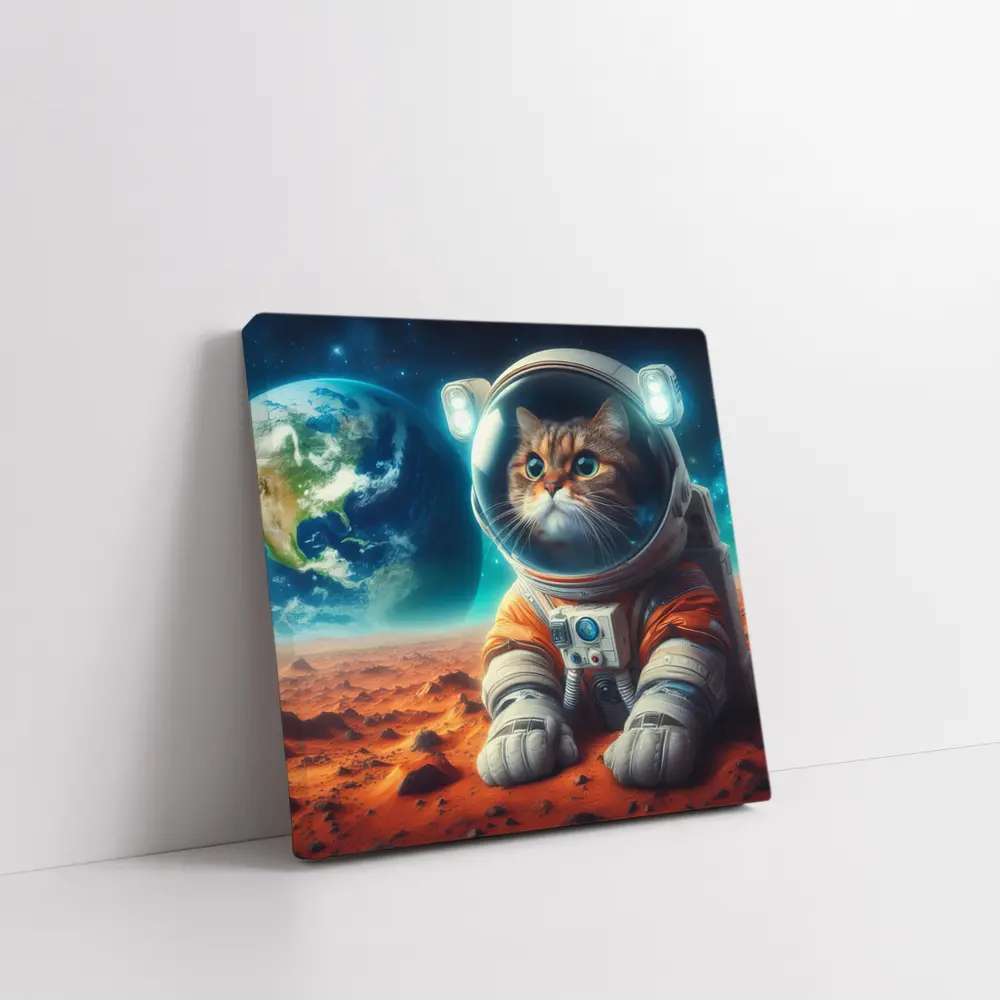 Cat Astronaut On Mars Space Art – Wall Art